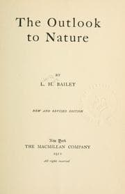 Tapa de The outlook to nature