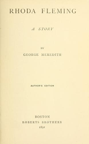 Tapa de Rhoda Fleming, a story