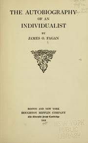 Tapa de The autobiography of an individualist