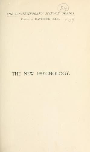 Tapa de The new psychology.