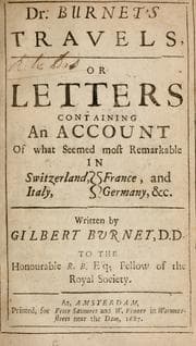 Tapa de Dr. Burnet's travels