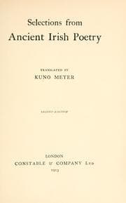 Tapa de Selections from ancient Irish poetry