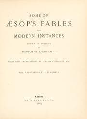 Tapa de Some of Aesop's fables