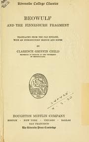 Tapa de Beowulf and the Finnesburh fragment, tr. from the old English, with an introductory sketch and notes