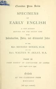 Tapa de Specimens of early English