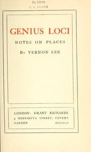 Tapa de Genius loci; notes on places