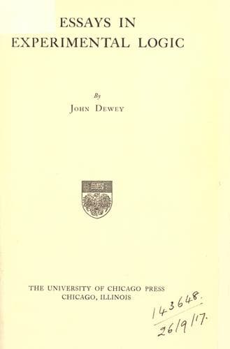 Tapa de Essays in experimental logic