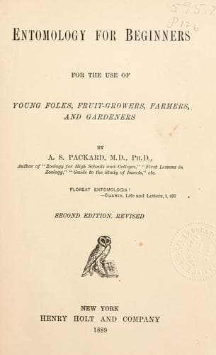 Tapa de Entomology for beginners