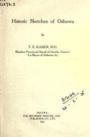 Tapa de Historic sketches of Oshawa
