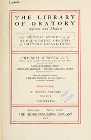 Tapa de The Library of oratory, ancient and modern