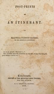 Tapa de Foot-prints of an itinerant