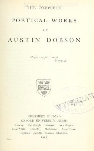 Tapa de The complete poetical works