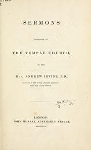 Tapa de Sermons preached at the Temple Church