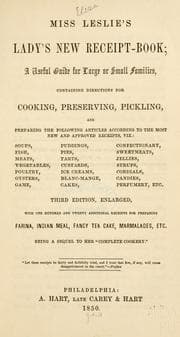 Tapa de Miss Leslie's lady's new receipt-book