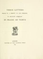 Tapa de Three letters from W. J. Ibbett