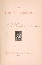 Tapa de An Eton bibliography