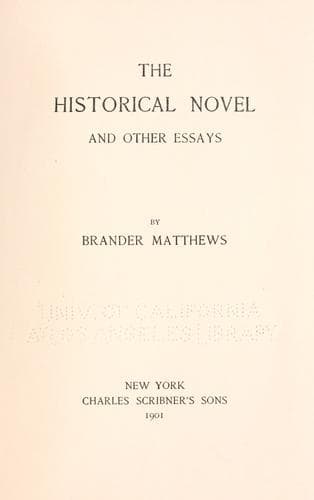 Tapa de The historical novel
