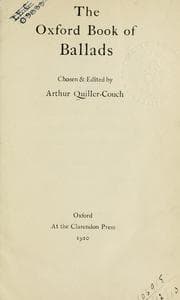 Tapa de The Oxford book of ballads, chosen and edited by Arthur Quiller-Couch