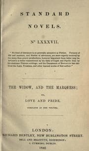 Tapa de The widow and the marquess, or, Love and pride