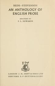 Tapa de An anthology of English prose