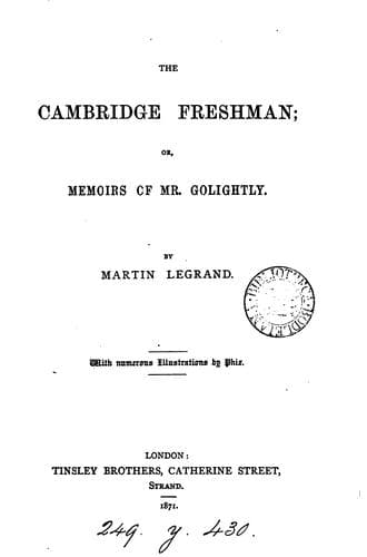 Tapa de The Cambridge freshman