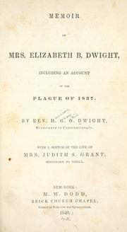 Tapa de Memoir of Mrs. Elizabeth B. Dwight
