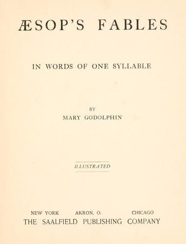 Tapa de Aesop's fables