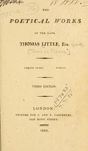 Tapa de Poetical works of the late Thomas Little