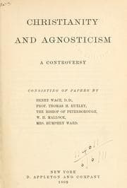 Tapa de Christianity and agnosticism