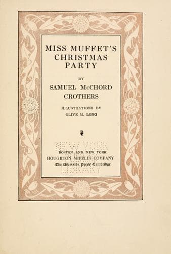 Tapa de Miss Muffet's Christmas party
