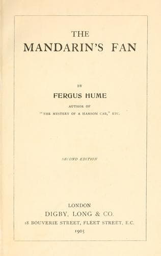 Tapa de The mandarin's fan.