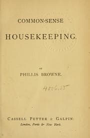Tapa de Common-sense housekeeping