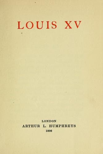 Tapa de Louis XV