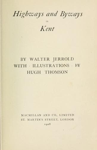 Tapa de Highways and byways in Kent