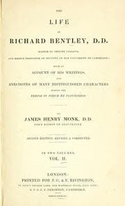 Tapa de The life of Richard Bentley