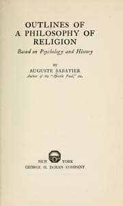 Tapa de Outlines of a philosophy of religion