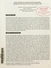 Tapa de Recent trends in coastal environmental quality