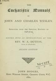 Tapa de The Eucharistic manuals of John and Charles Wesley