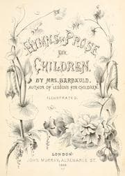 Tapa de Hymns in prose for children / by Mrs. Barbauld