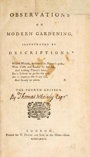 Tapa de Observations on modern gardening