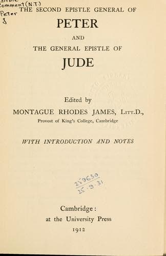 Tapa de The second Epistle general of Peter and the general Epistle of Jude