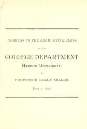 Tapa de Address to the graduating class of the College department, Howard University