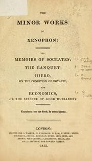 Tapa de The minor works of Xenophon