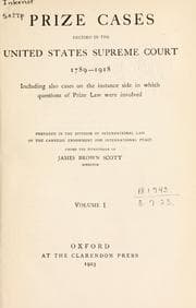 Tapa de Prize cases decided in the United States Supreme Court, 1789-1918