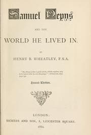 Tapa de Samuel Pepys and the world he lived in