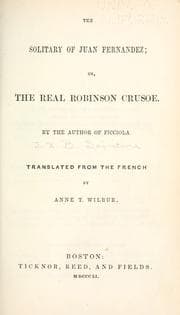 Tapa de The solitary of Juan Fernandez, or, The real Robinson Crusoe