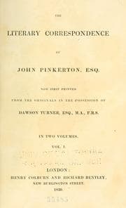 Tapa de The literary correspondence of John Pinkerton, esq