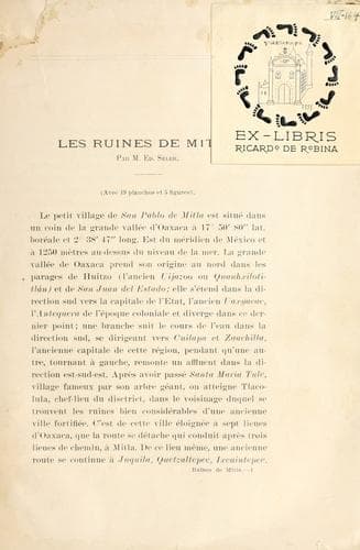 Tapa de Les ruines de Mitla