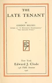 Tapa de The late tenant