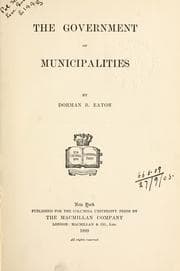 Tapa de The government of municipalities